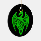 Ornament Groene Keltische draak (Rechts)
