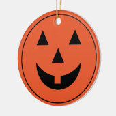 Ornament-Halloween pompoen gezicht Keramisch Ornament (Links)