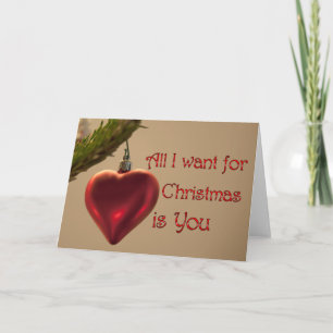 Ornament hart - alles wat ik voor kerstmis wil feestdagen kaart