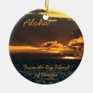 Ornament: Hawaii Sunset (Circle) Keramisch Ornament