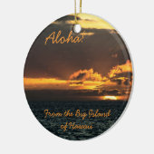 Ornament: Hawaii Sunset (Circle) Keramisch Ornament (Links)