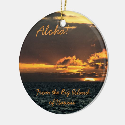 Ornament: Hawaii Sunset (Circle) Keramisch Ornament (Links)