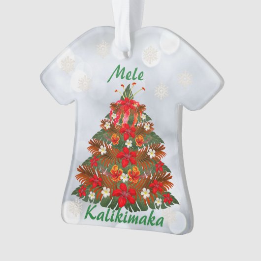 Ornament Hawaiian Floral kerstbomen Shirt (voorkant)