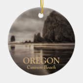 Ornament: Haystack Rock Rock and Needles (Circle) Keramisch Ornament (Voorkant)