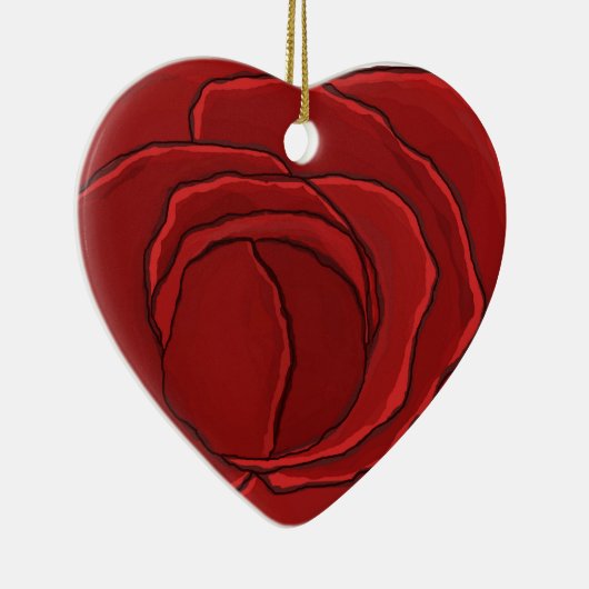 Ornament Heart "Red Rose" (Rechts)