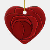 Ornament Heart "Red Rose" (Achterkant)
