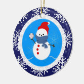 Ornament - het Honkbal van de Sneeuwman van de (Links)