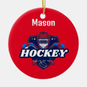Ornament Hockey Gear - Gepersonaliseerd - Naam toe (Voorkant)