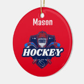 Ornament Hockey Gear - Gepersonaliseerd - Naam toe (Links)