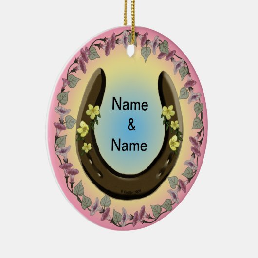 Ornament Hoefijzer van Amish Flower (Rechts)