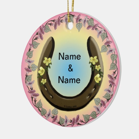 Ornament Hoefijzer van Amish Flower (Links)