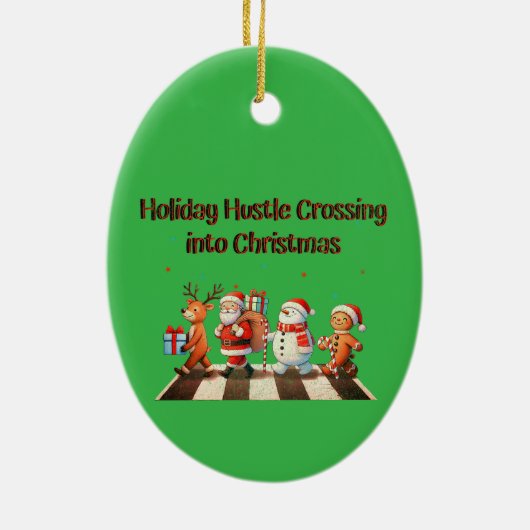 Ornament Holiday Hustle Crossing naar Kerst (Achterkant)