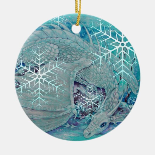 Ornament - Holiday Winter Dragon (Voorkant)
