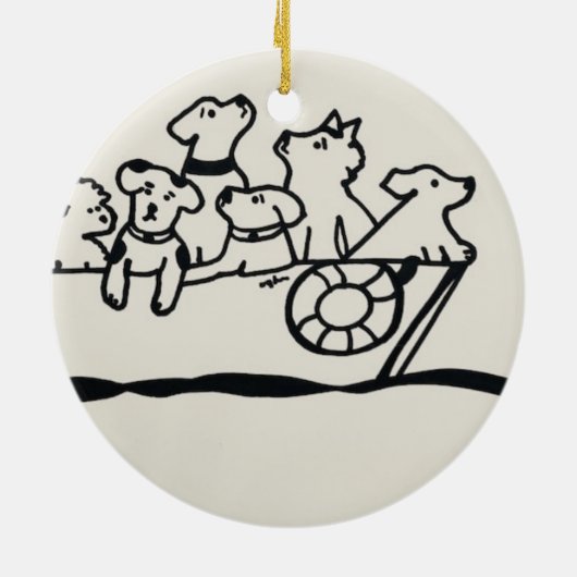 ornament "Honden aan boord" van Willowcatdesigns (Achterkant)
