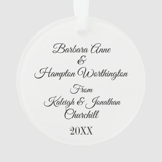 Ornament host en hostess (achterkant)