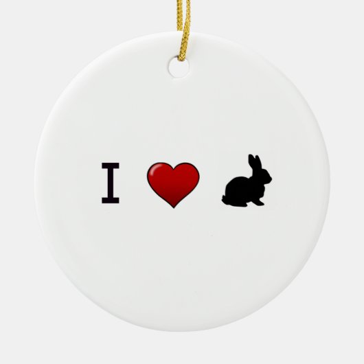 Ornament "I Love Rabbits" (Voorkant)