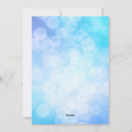 Ornament Ice Blue Spirit Christmas Feestdagenkaart (Achterkant)