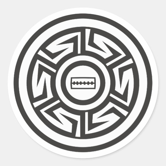 Ornament Indianer Native American Anasazi Ronde Sticker (Voorkant)