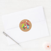 Ornament Indianer Native American Ronde Sticker (Envelop)
