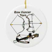 Ornament, jacht, bowhunter, Bow Hunter Toys Keramisch Ornament (Achterkant)