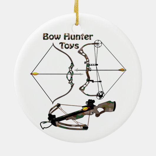 Ornament, jacht, bowhunter, Bow Hunter Toys Keramisch Ornament (Achterkant)