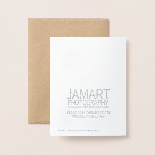 ORNAMENT JOY Holiday Kaart Silver (Met envelop)