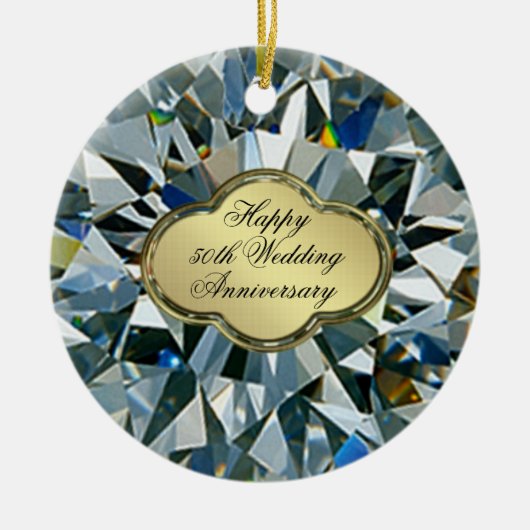 Ornament Jubileum voor gouden weddenschappen (Voorkant)