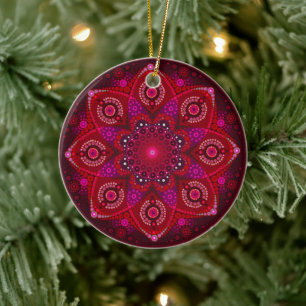 Ornament juli Birthstone Ruby Mandala