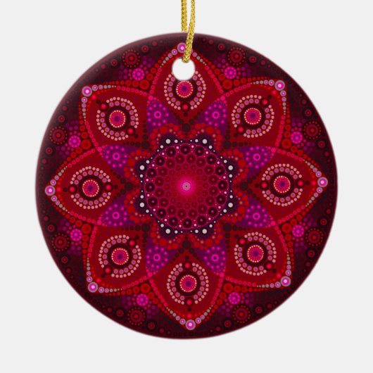 Ornament juli Birthstone Ruby Mandala (Voorkant)