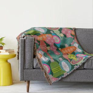 Ornament Jumble Throw Blanket Deken