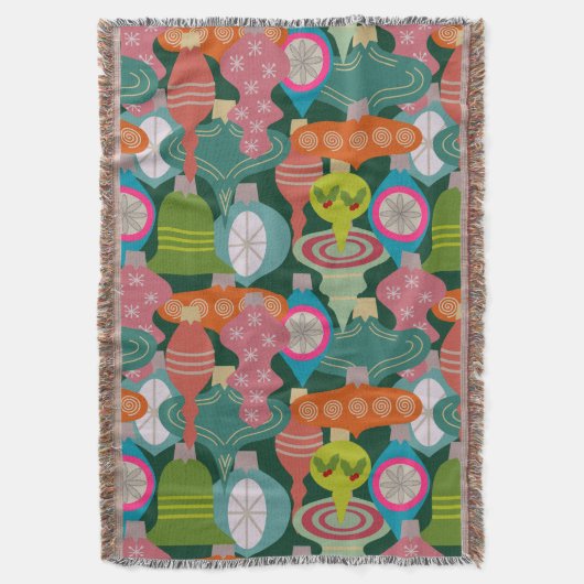Ornament Jumble Throw Blanket Deken (Voorkant Verticaal)