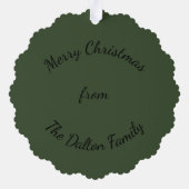 Ornament Kaart - Antiek Santa Figuur (Achterkant)