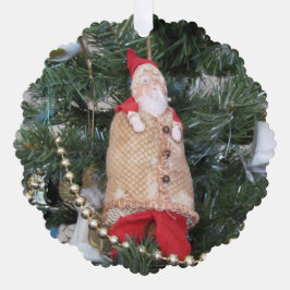 Ornament Kaart - Antiek Santa Figuur