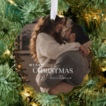 Ornament Kaart | Moderne Trendige Kerst Foto