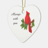 Ornament kardinaal, sympathie, altijd met jou (Links)