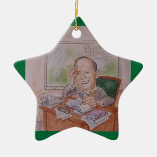 Ornament: Karikatuur, Vintage Keramisch Ornament (Voorkant)