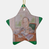 Ornament: Karikatuur, Vintage Keramisch Ornament (Links)