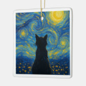 Ornament Kat Sterrennacht Van Gogh (Links)