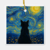 Ornament Kat Sterrennacht Van Gogh (Voorkant)