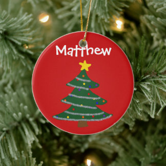 Ornament - Keramiek - Gepersonaliseerde kerstboom