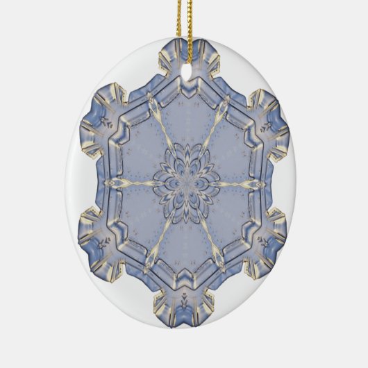 Ornament - Keramisch - Digitale sneeuwvlok 1 (Rechts)