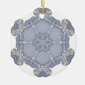 Ornament - Keramisch - Digitale sneeuwvlok 1 (Voorkant)