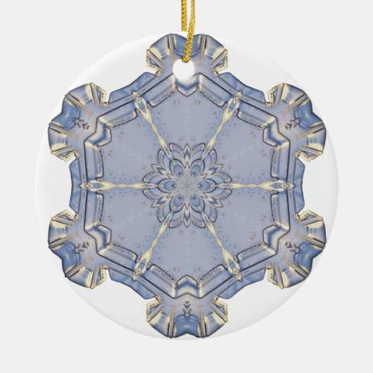 Ornament - Keramisch - Digitale sneeuwvlok 1 (Voorkant)