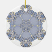 Ornament - Keramisch - Digitale sneeuwvlok 1 (Achterkant)