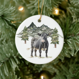 Ornament keramische cirkel - Koe1