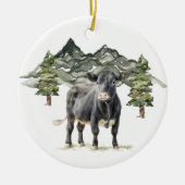 Ornament keramische cirkel - Koe1 (Voorkant)