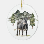 Ornament keramische cirkel - Koe1 (Links)