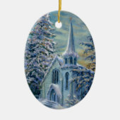 ornament "Kerk in de sneeuw" (Voorkant)