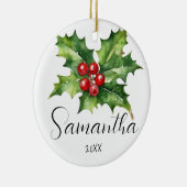 Ornament Kerst Gepersonaliseerde naam en notitie (Rechts)