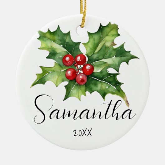 Ornament Kerst Gepersonaliseerde naam en notitie (Voorkant)